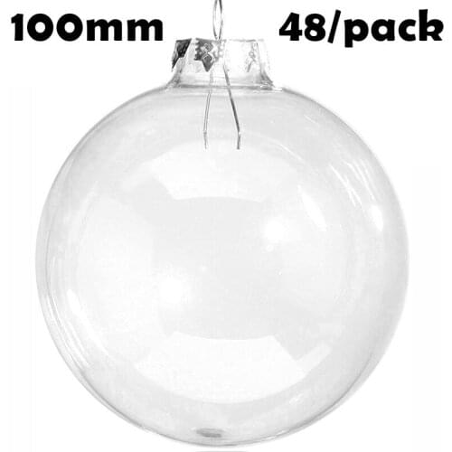 Free Shipping DIY Paintable Christmas Decoration Ornament 100mm Glass Ball, 48/Pack