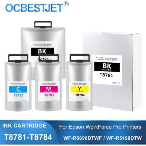 T8781 T8782 T8783 T8784 Ink Cartridge With Pigment Ink For Epson WorkForce Pro WF-R5690DTWF WF-R5190DTW WF-R5690 WF-R5190 DTW