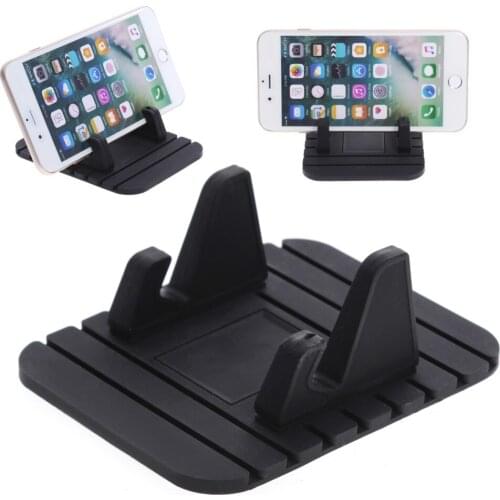 Black Vehicle Mounted Mobile Phone Navigation Support Holder Car Dashboard GPS Desktop Stand Bracket for Smart Phones