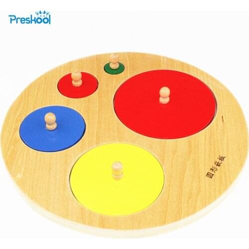 Baby Toy Montessori Round Board for Preschool Early Learning Kids Toys Brinquedos Juguetes