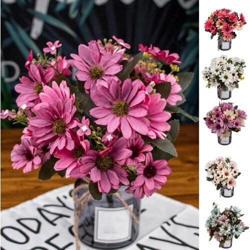 1Pc Beautiful Artificial Chrysanthemum Fake Flower Home Party Wedding Decor for Decorating Home Hotel Office Cafe Shop
