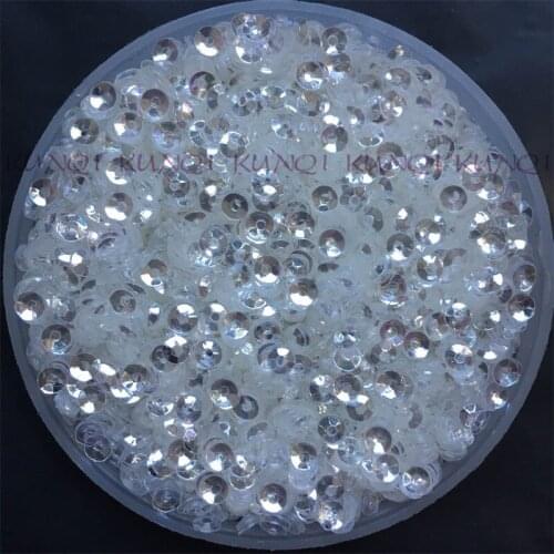 50g 3mm Deep Cup Round Crystal Transparent Loose Sequin Sewing,Wedding,Women Kids,Shoes,Hat,Clothes,Craft DIY Garment Accessory
