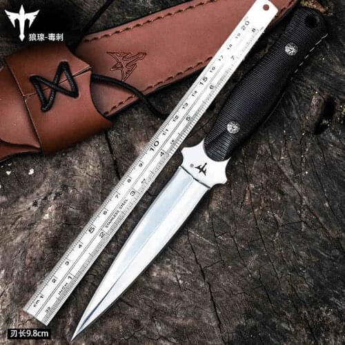 Voltron outdoor survival tactical straight knife wilderness knife Multi-function camping knives G10 handle 8cr15mov blade