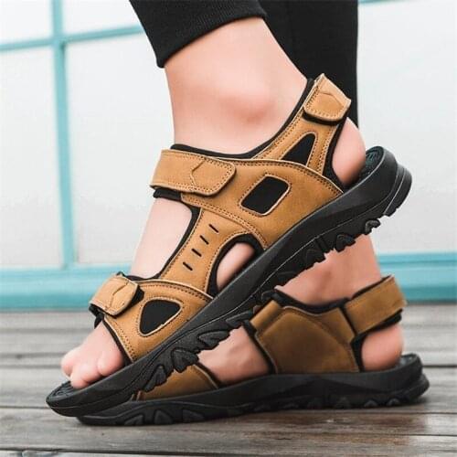 Mens Soft Comfortable Summer Casual Sandals Fashion Classic Male Black Beach Shoes High Quality Outdoor Sports Wading Shoes