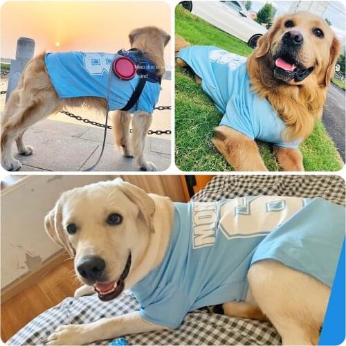 New Sport Short Medium-Large Dog Hoodie Coat Summer Sweatshirt Labrador Pullover Dogs Pets Clothing Golden Anti-Hair Comfy Type