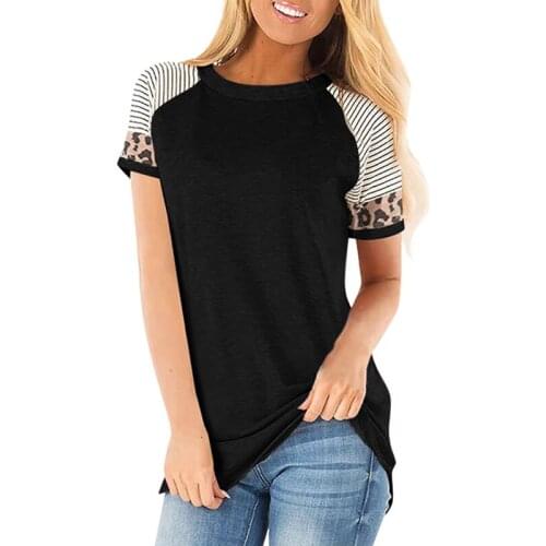 Solid Spliced T Shirt Women 5XL Plus Size Tops 2020 Summer Casual O Neck Short Sleeve Tee Shirt Women Clothes