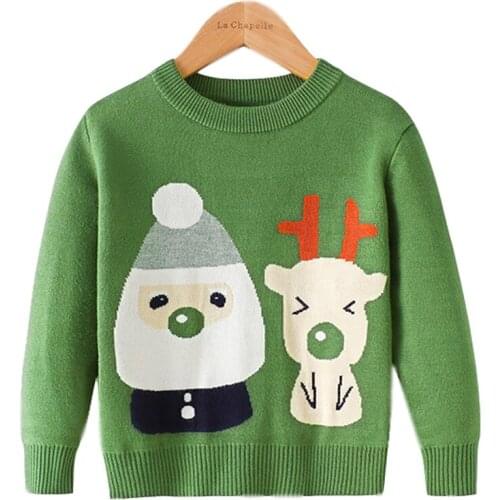 2-7Y Autumn Winter Baby Girls Boys Sweaters Woolly Jumper Coat Kids Knitting Pullovers Long Sleeve Knitwear Children Clothes