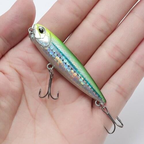 5.5g Rockfishing Fishing Lures Pencil Woblers Topwater Floating Pike Artificial Bait for Fishing Baits Fish Wobblers 3d Eyes