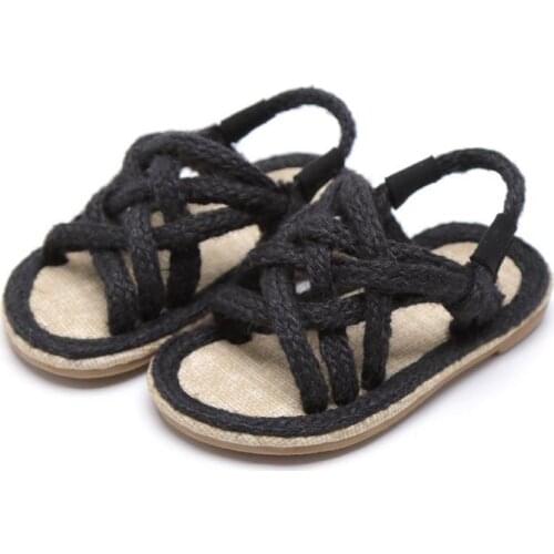 2020 Summer Childrens Hemp Rope Sandals For Boys Girls Soft Bottom Roman Shoes Kids Open Toe Sandals Toddler Baby Casual Shoes