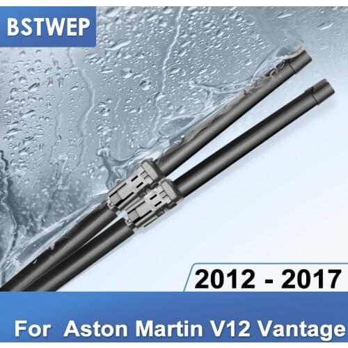 BSTWEP Wiper Blades for ASTON MARTIN V12 Vantage Fit Push Button Arms 2012 2013 2014 2015 2016 2017