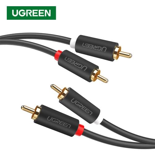 UGREEN RCA Stereo Cable 2RCA Male to 2RCA Male Stereo Audio Cable for Home Theater HDTV Amplifiers Hi-Fi Systems