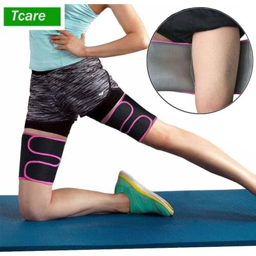 Tcare 1Pcs Leg Shaper Sweat Thigh Trimmers Calories Off Warmer Slender Slimming Legs Fat Thermo Compress Belt for Thigh Trimmers