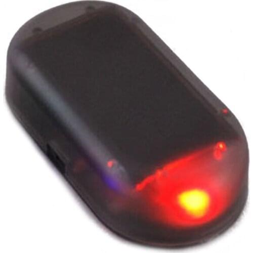 Universal Car Fake Solar Power Alarm Lamp Security System Warning Theft Flash Blinking Car Anti-Theft Caution LED Light