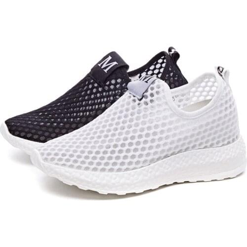 Woman Tennis Shoes Slip-on Ladies Light Black Sports Shoes Female Sneakers Breathable Women Flats Outdoor Walking Tenis De Mujer