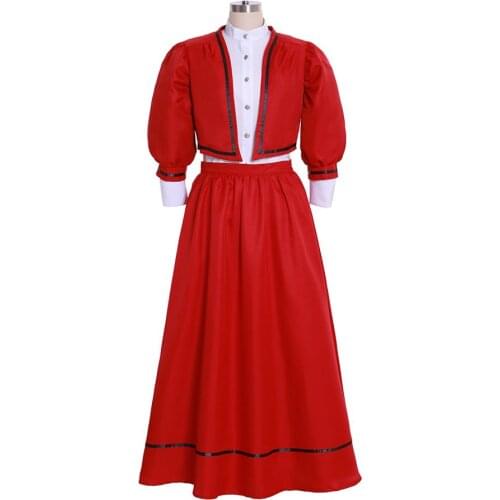 Cosplaydiy Women Edwardian Cosplay Costume Adult Victorian Edwardian Ladies Suit L320