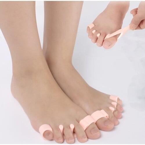 1 Pairs Silicone Gel tool toe corrector Separator Spacer Avoid Toe Squeezing Toe Overlap Separation Straighteners Tools