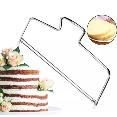 1 Pc 2-Wire Layer Cake Slicer Cutter Stainless Steel Leveler Slicer Dual-Layers Cake Cutter Slicer Cake
