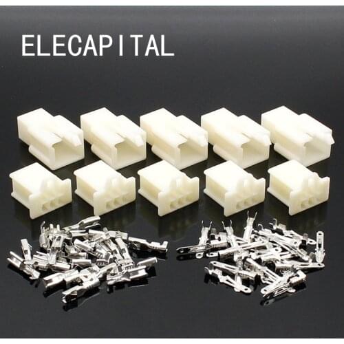 10set/lot 2.8mm 6 pin Automotive 2.8 Electrical wire Connector Male Female cable terminal plug Kits Motorcycle ebike car