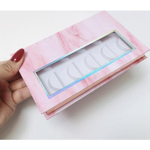 10/Pack Wholesale 5pairs Eyelash Packaging Box Lash Book Package 25mm Mink Eyelashes Storage Boxes Case With Tray Makeup Vendors