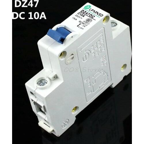 1P DZ47 10A DC 250V Circuit breaker MCB