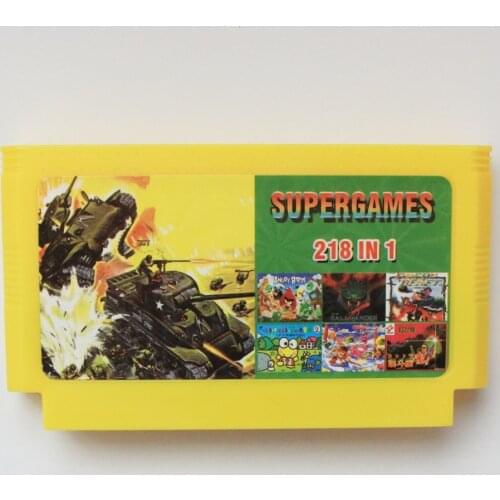 218 in 1 Big Yellow 8 bit 60 pins Game Card