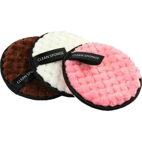 3Pcs Clean Sponge Make up Remover Pad gabki do czyszczenia Microfiber Reusable Makeup Removal Clean Sponge Cotton Cleansing Pads