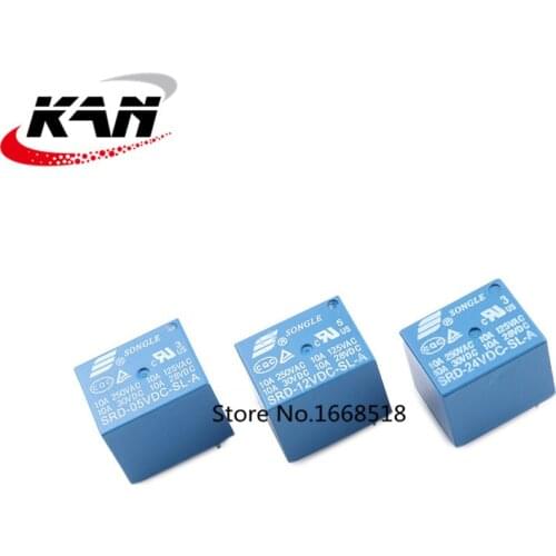 50PCS/lot 4pin Relays SRD-05VDC-SL-A SRD-12VDC-SL-A SRD-24VDC-SL-A 05V 12V 24V