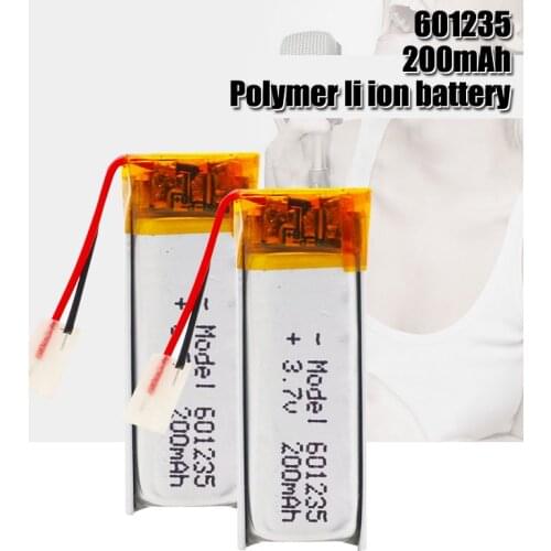 601235 3.7V 200mAh Lithium Polymer Rechargeable Battery For MP3 DVC DVR GPS DIY Bluetooth Headphone Driving recorder Li ion cell