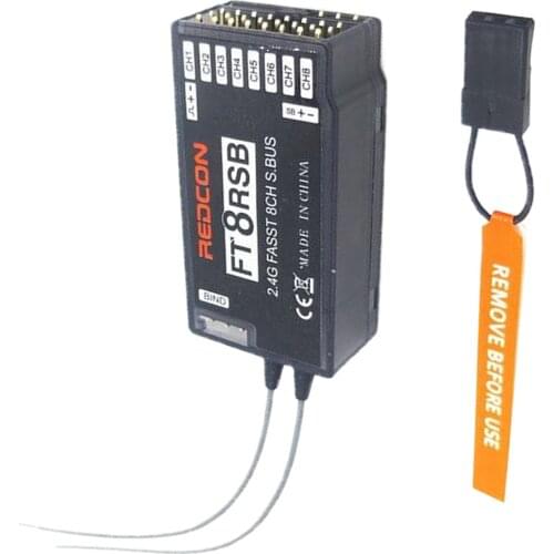 8 Channel FASST Mini RC Receiver FT8RSB for RC Helicopter Multi-axis Aircraft Vehicles with SB Port