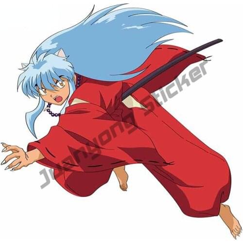 Inuyasha Anime Creative Decals Car Stickers for Bumper Camper Yacht Trunk VAN Cartoon Scratch-Proof Vinyl Exterior PVC13x13cm