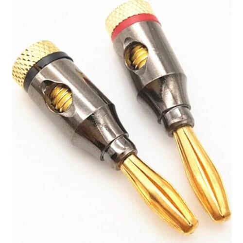 Banana head Budweiser Gold Plated Banana head audio plug socket speaker audio cable connector
