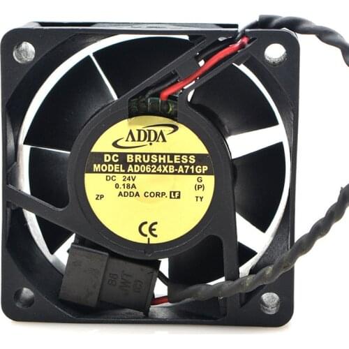 Taiwan FOR ADDA AD0624XB-A71GP 24V 0.18A 6025 Inverter Heat dissipation large Air Volume Fan