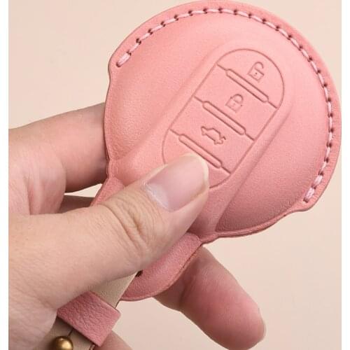 Leather Car Remote Smart Key Case Fob Cover Skin For MINI Cooper F54 Clubman F55 Hardtop F56 Hatchback F57 Covertible F60