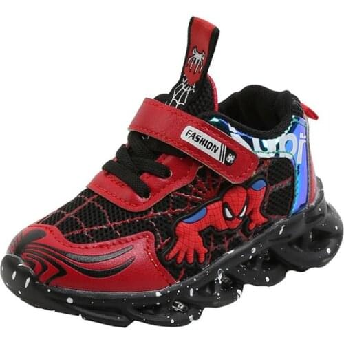 Spiderman Kids Glowing Sneakers with light kids shoes boys girls Luminous Lighted Sneakers Boys LED Children Shoes