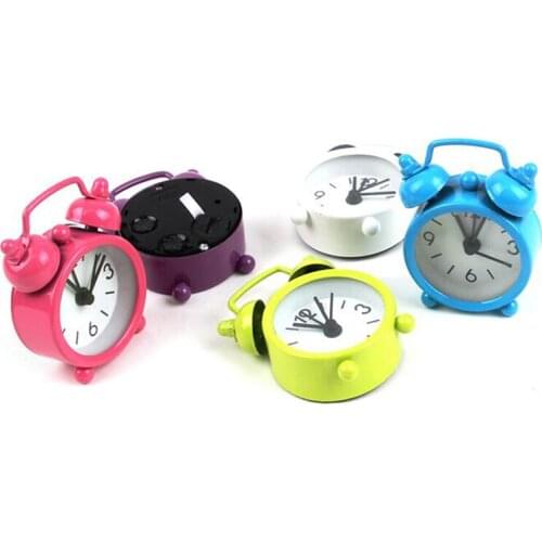 Creative Cute Mini Metal Small Alarm Electronic Small Alarm Clock Table Clock Morning Alarm Clock Bedroom Desk Decoration