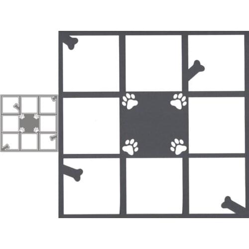 Metal Cutting Dies Bone Footprints Stencils Die Cut for DIY Scrapbooking Album Paper Card Embossing