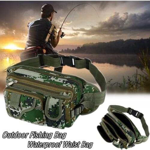 27x11x16cm Multifunctional Outdoor Fishing Tackle Bagpack Waterproof Waist Bag Hiking Hunting Climbing Belt Bag Bolsa Pesca