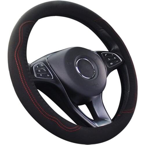 Fashion Car Steering Wheel Cover Wrap Suede Comfortable Soft Non-slip Big Truck Bus Van Lorry Volant For 38 40 42 45 47 50 CM