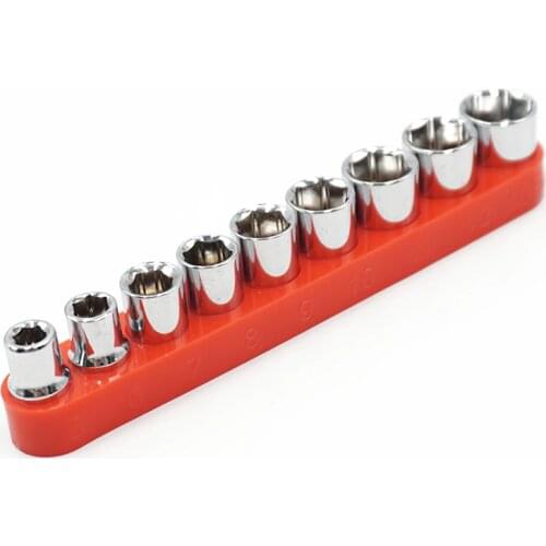 1/4 Inch 5-13mm Universal E-Socket Set CR-V Torx Star Bit Combination Drive Socket Nuts Set For Auto Car Repair Hand Tool