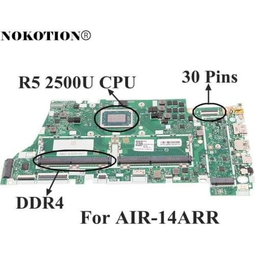 Nokotion 5B20R47697 EYG11 ES433 ES434 EYG21 NM-B781 For Lenovo Yoga 530-14ARR Laptop Motherboard AMD Ryzen 5 2500U CPU