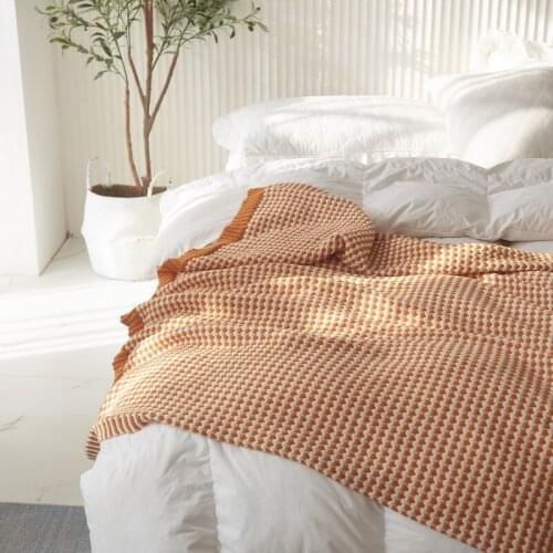 Solid Color Bed Throw Blanket Simple Warm Chair Lounge Rugs Soft spread Sofa Tapestry Cover Home Decor