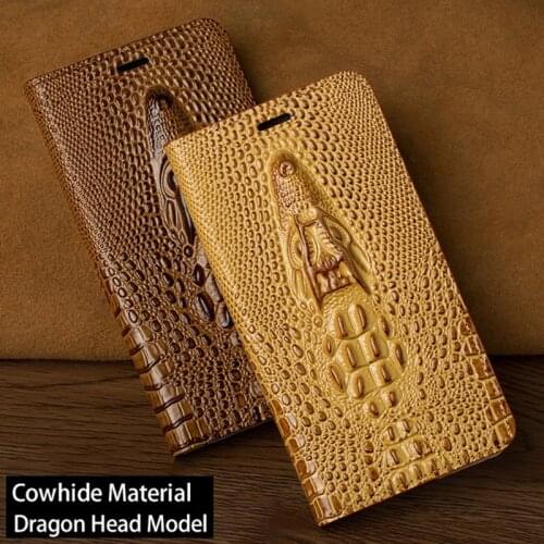 Luxury Leather Flip Case For iPhone 7 8 X Xs max Case Dragon Head Card Slots Phone Cover For iPhone 6 6S Plus 7p 8p cases
