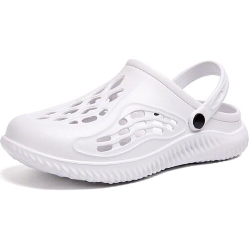 2021 Summer Beach Slippers Casual Slides Men Sea Clogs Sandals Breathable Flip Flops Boy Flat Platform Shoes Slip On Masculina