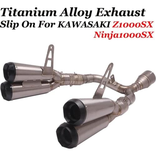Slip On For KAWASAKI Ninja1000SX Z1000SX Full System Motorcycle Titanium Alloy Exhaust Escape Modify Connect Front Mid Link Pipe