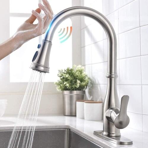 Pull Out Black Sensor Kitchen Faucets Stainless Steel Smart Induction Mixed Tap Touch Control Sink Tap Torneira De Cozinha 1006R