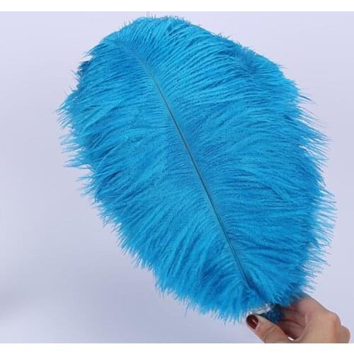 Wholasale Lake Blue Ostrich Feather 15-70cm 10-200pcs/Lot DIY Jewelry feathers for Craft Making&Wedding Party Decoration plumes