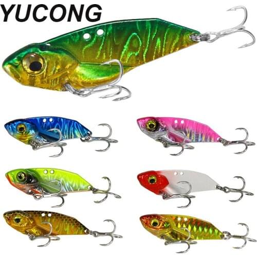 YUCONG 7PCS Metal Jigs VIB 7-10-15g Bass Fishing Lures Vibration Spinnerbait Spoon Shore Cast Jigging Swimbaits Pesca Isca