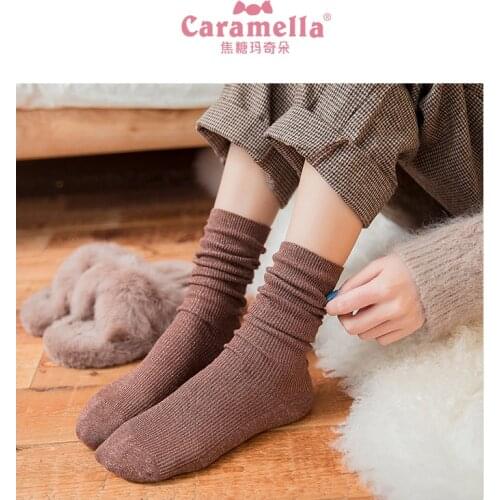Caramella Glitter Women Socks Fashion Silver Gold Glitter Colorful Ladies Socks Fall Winter Shiny Soft Calcetines Mujer Lurex