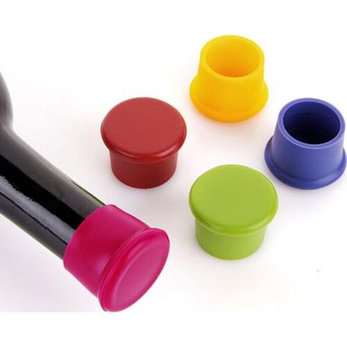 1pcs Silicone Wine Beer Cover Bottle Stopper Cap Beverage Home Kitchen Bar Tools