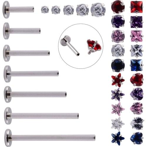 3-5Pcs/Lot 3-5mm Star Zirconia Replacement Piercing Ball Outernal Threaded Lip Eyebrow Ball 16G/14 Gauge Piercing Ball Jewelry